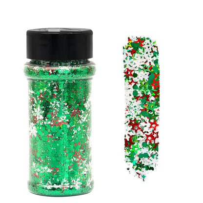 Free Shipping 2oz Shaker Bottle Jars Christmas Chunky Mix Glitter for Snow Globe Tumbler Cups
