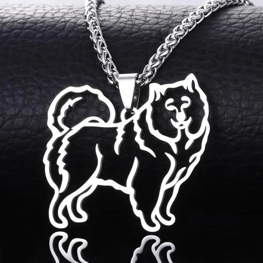 Samoyed Sammy by Bjelkier Stainless Steel Dog Pendant Necklace Fashionable Accessory Made in China