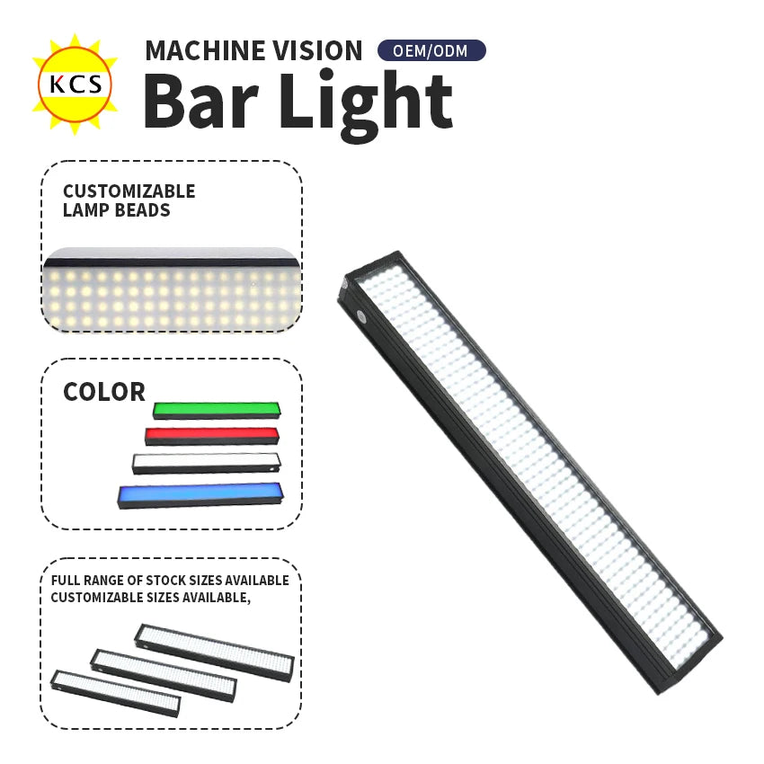 High Brightness 24V LED Bar Light for Machine Vision Surface Inspection Industrial Linear Illuminator