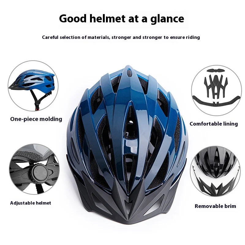 Wholesale Dual Sport Cycling Helmet  One-Piece Plastic Design for Road Mountain Bike Riding for Adult