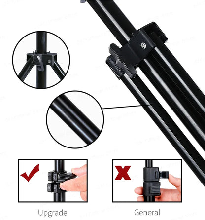 1/4 Screw Head Light Stand Tripod 2m 1.5m 68cm For Phone Selfie Stick Adjustable For Photo Studio Flashes Photographic Softbox