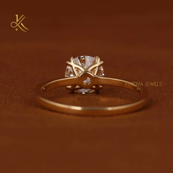 Luxurious Classic Lab Grown Diamond Wedding Band with 14K Gold Plating Silver 1.5-2.0 Carat IGI Certified for Couples