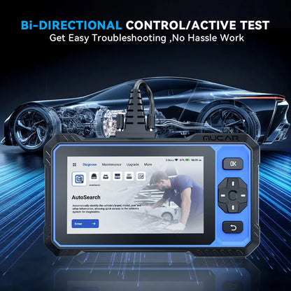 MUCAR 632 AI Car Diagnostic Tool CANFD 4 Systems ECM TCM ABS SRS 15 RESET Bi-Directional Control Obd2 Automotive Scanner