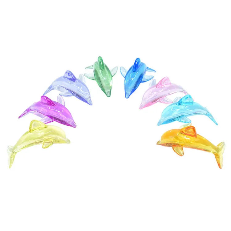Acrylic Color Transparent Cute Children Play House Cartoon Resin Furniture Animal Decoration