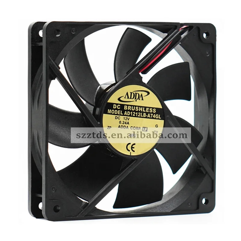 ADDA 12025 Fan 120mm AD1212LB-A74GL 12V 0.24A Dc Fan 120x120x25mm 1800RPM Quiet Ball Bearing PC case Industrial Cooling Fan