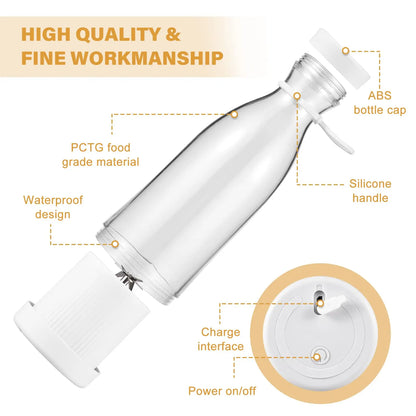 Tiktok Hot Selling Portable 420ml Fruit Ice Mixer Cup Blender USB Charge Juicers Fresh Juice Portable Personal Blender