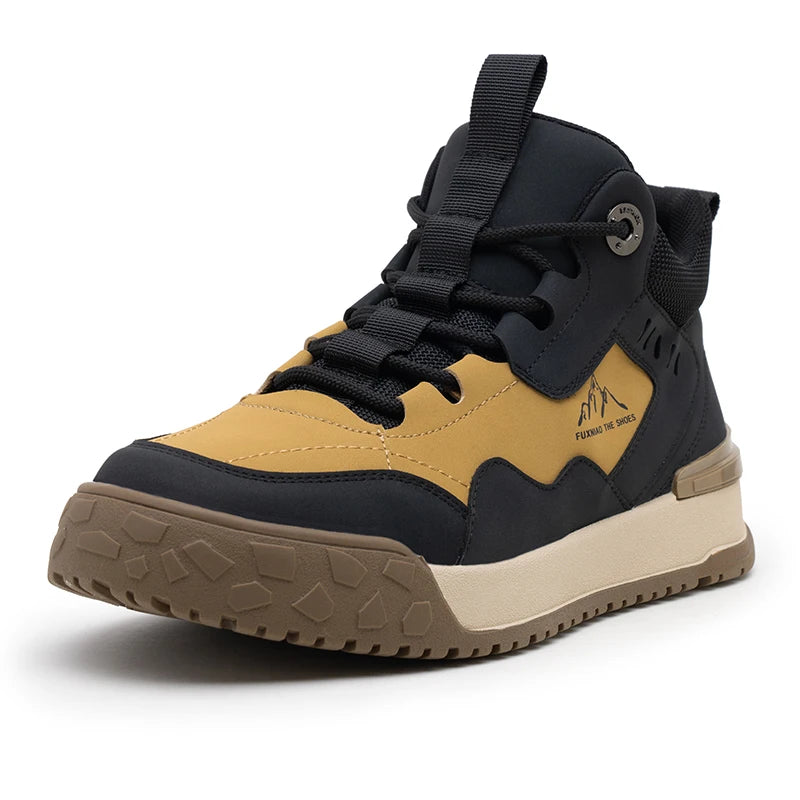 New Top Garde Leather Brand Boots for Men Usados Big Size 47 48 49 Work Styles Elevator Ankle Fashion Hiking Shoes High Quality