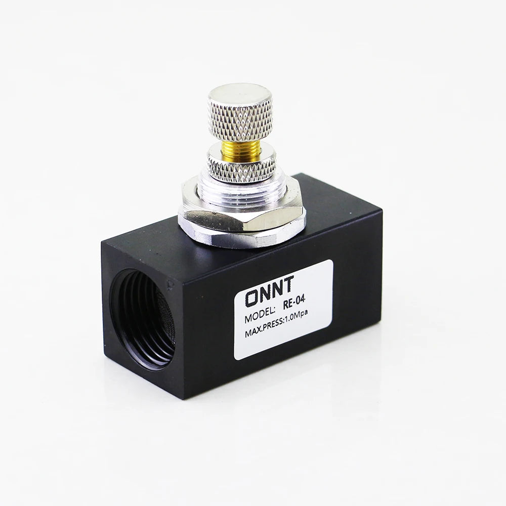 RE-01RE-02 RE-03 RE-04 G1/8 G1/4 G3/8 G1/2 Adjustable Pneumatic Solenoid Air Throttle Flow Control Valve One Way