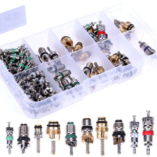 100Pcs/box R134A Car A/C Core Valves Automotive Air Conditioning Assortment Kit 1 by PDG ibma