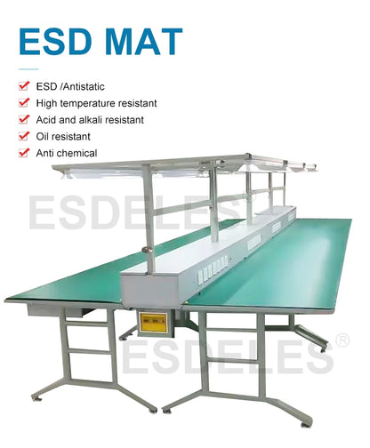 Wholesales Price 1mX10m Gray 2mm Durable Rubber Grounding Floor Table Soldering Antistatic Esd Mat Roll for Workbench