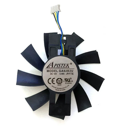 87MM Cooler Fan GA92B2U GA92S2U RX 570 GPU FAN For Dataland PowerColor Radeon RX 570 Dual  RX580 Cooling Replacement Fan