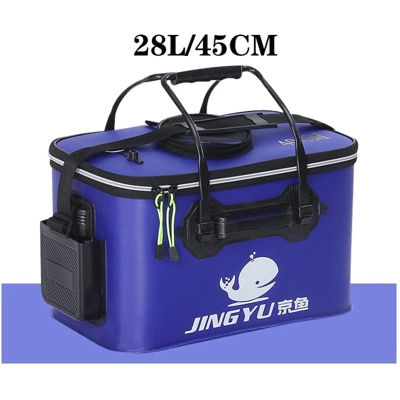 EVA Portable Fishing Bag Folding Thicken Live Fishing Box Tank Bucket Camping Fishing Tackle Fishbox Storage Bag fishing gear