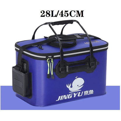 EVA Portable Fishing Bag Folding Thicken Live Fishing Box Tank Bucket Camping Fishing Tackle Fishbox Storage Bag fishing gear