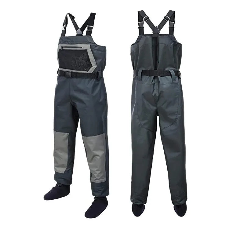 Factory Price in Stock 3 Layer Uninsulated Breathable Waders Sockfoot Best Breathable Waders Fly Fishing Hunting Chest Waders