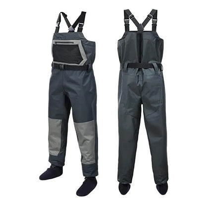 Factory Price in Stock 3 Layer Uninsulated Breathable Waders Sockfoot Best Breathable Waders Fly Fishing Hunting Chest Waders