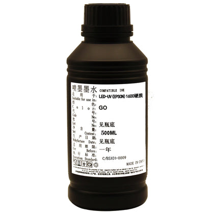Wholesale UV Ink for Eps I1600 U1 Printhead Uv Flatbed Printer Ink 500ml Bottles LED Uv Ink for Wall Printer Cmykw Eps I1600 Ink