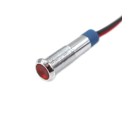 1PC LED Metal Indicator Light 6mm Waterproof Signal Lamp Warning Lights 12V 24V 220V Volts Red Yellow For Dashboard Boat Light
