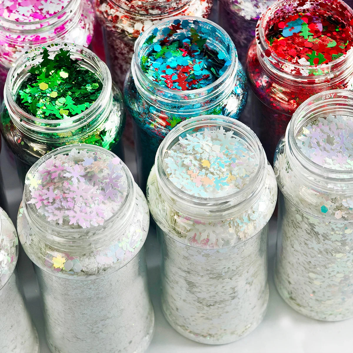 Free Shipping 2oz Shaker Bottle Jars Christmas Chunky Mix Glitter for Snow Globe Tumbler Cups