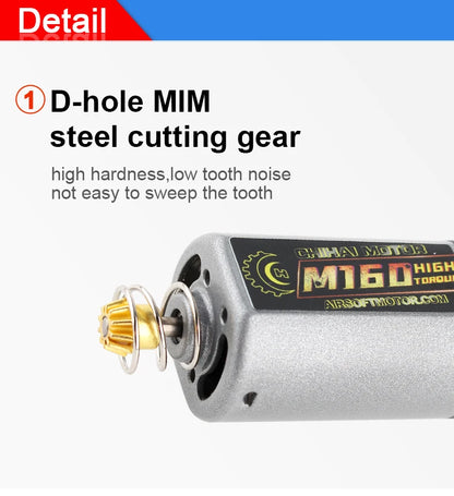 Chihai Motor CHF-480WA-22TPA M160 N35 NdFeB 25000RPM High Torque Motor AEG Motor Short Axis for Ver.3 Gearbox AK Series Airsoft