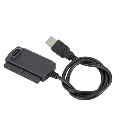 USB 2.0 IDE/SATA 3-in-1 Cable Power Supply ROHS Certified Tinned Copper Conductor Braid Shielding PVC Jacket in Stock