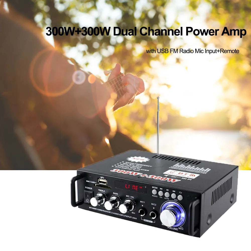 Home Amplifiers Audio 600w Bluetooth-compatible Subwoofer Theater Sound System Amplifier Mini Amplifier Professional RC Control