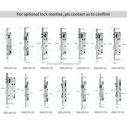 OutdoorTuya Wifi App Camera Aluminum Door Smart Lock 35mm Slim Sliding Frame Door Lock Biometric Fingerprint Electronic Lock