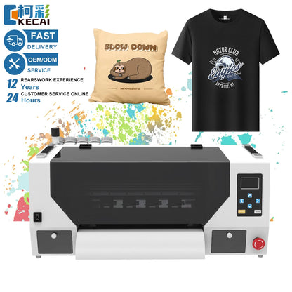 KECAI XP600 I1600 Dual Printhead DTF Printer A3 30CM One Year Remote Protection Printer Clothing Logo Desktop Dtf Printer Set