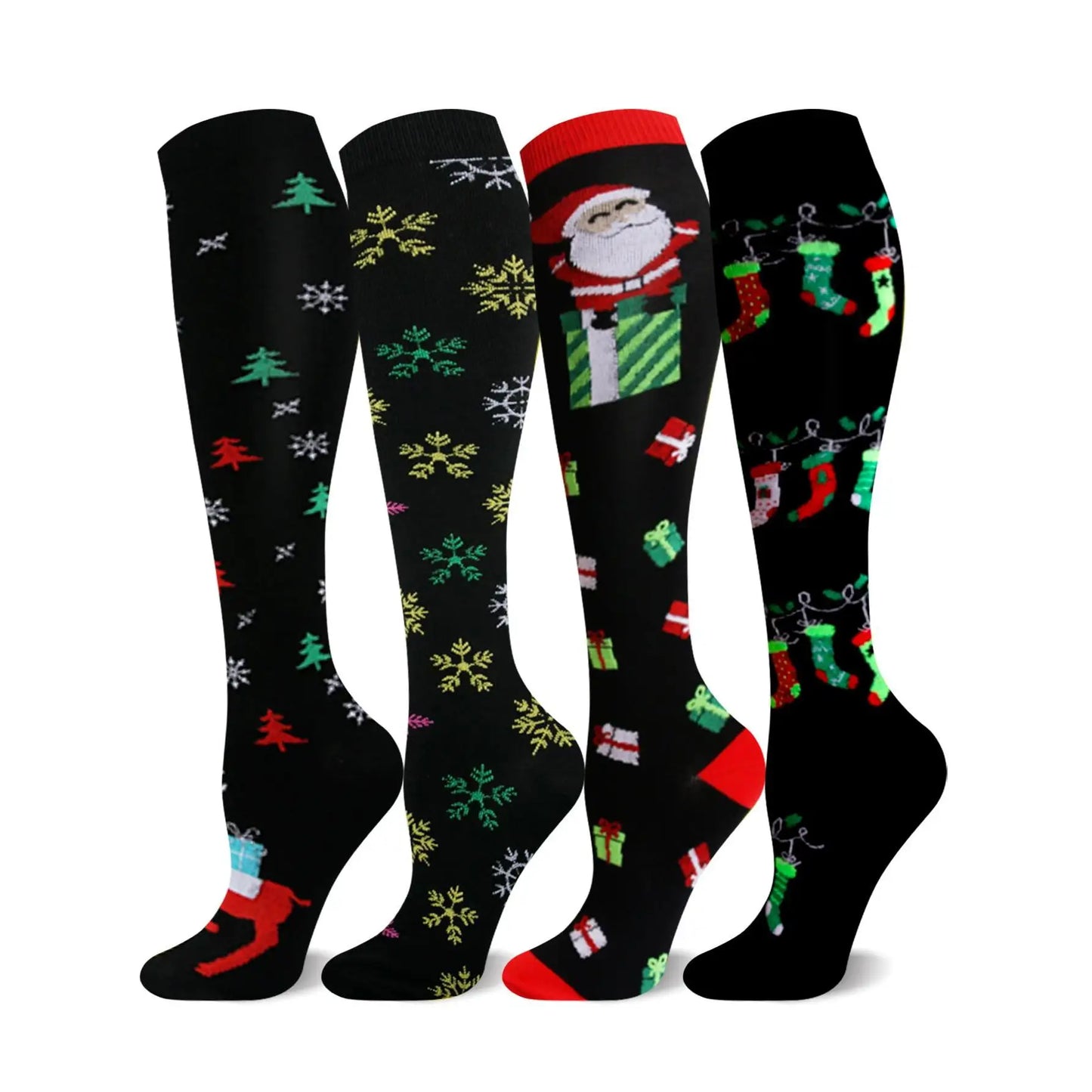 Best Support Compression Socks for Women & Men 4 Pairs for Medical Circulation Running Travel Made in China