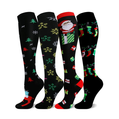 Best Support Compression Socks for Women & Men 4 Pairs for Medical Circulation Running Travel Made in China