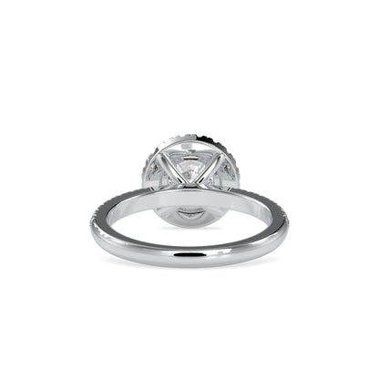 Classy Cute Lab Grown Diamond Engagement Ring 35 Total Certified VS-VVS Clarity Brilliant Cut Luxury Style Silver Plated Women's