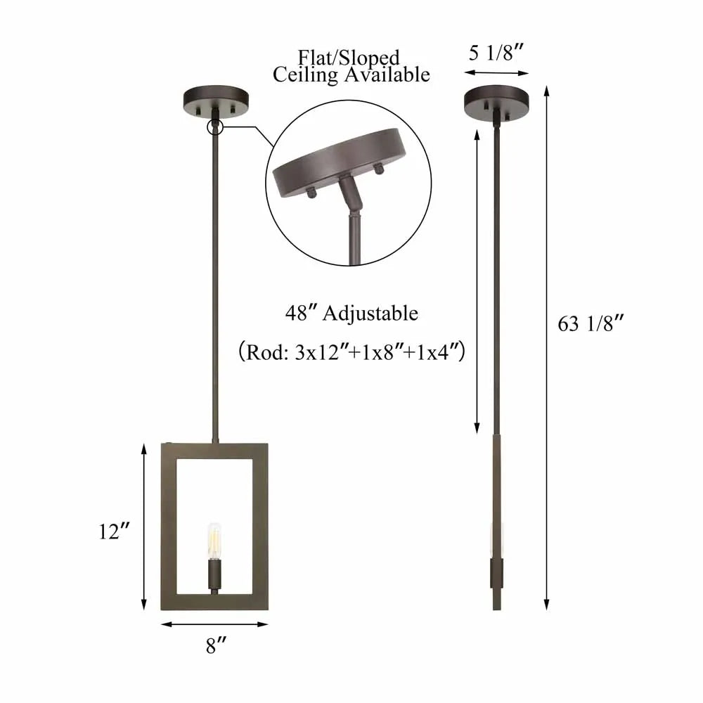 2025 Farmhouse Dimmer Decor Indoor Single Retro Pendant Light Black Iron Hanging Pendant Lights for Kitchen Dining Restaurant