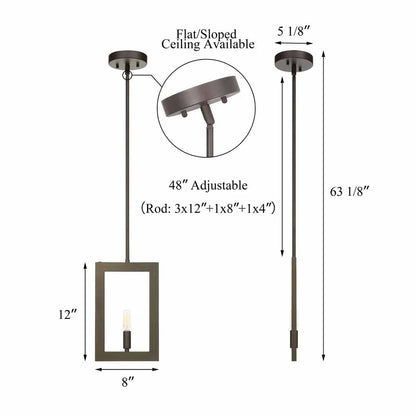 2025 Farmhouse Dimmer Decor Indoor Single Retro Pendant Light Black Iron Hanging Pendant Lights for Kitchen Dining Restaurant