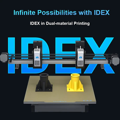 MD-400D Enclosed High Speed 400*400mm 3d Printer FDM IDEX Impressora 3d Profissional Supports Batch Printing of Small Parts