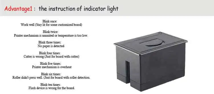 Embedded Thermal Receipt Printer with ESC/POS 2 inch RS233 or TTL Ticket Printer 5-9V or 12V HS-QR24