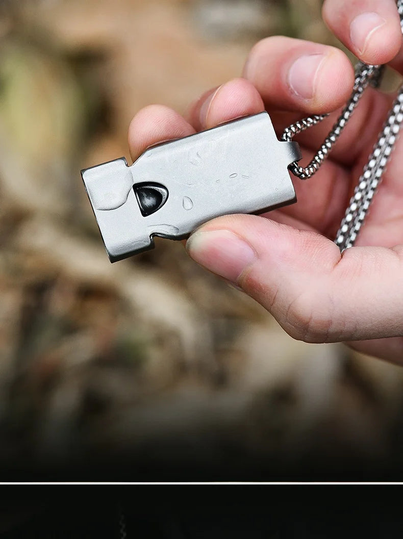Factory Stock Titanium Alloy Three-Tube Double for Acme Whistle for EDC Tools Portable Outdoor Camping & Survival
