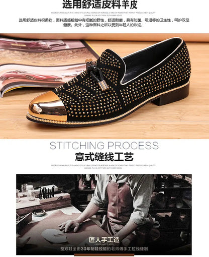 Autumn Metal Soup diamond COW LEATHER Luxurious Commercial affairs Customized Personality Party Socialize Shoes