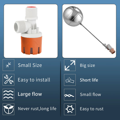 Easy Maintenance 1/2"  Float Valve for Horse Drink Trough 1"  Pig Drink Trough Float Valve 3/4"  Stock Drinking Fountain Valves