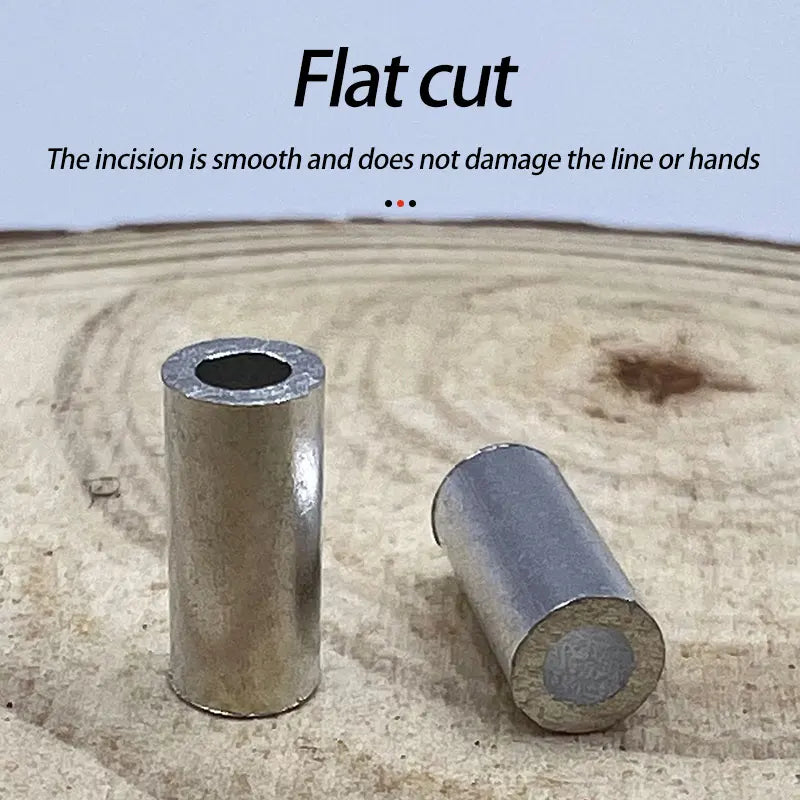 1000pcs Round Wire Rope Sleeve Aluminum Crimping Sleeve Fishing Line Connector Wire Rope Crimping Loop Sleeve