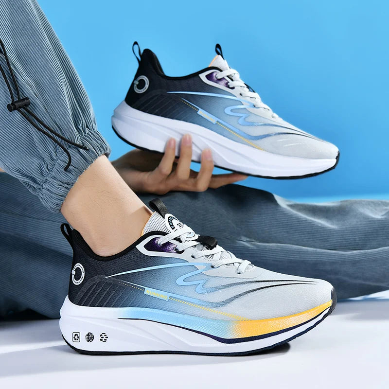Premium Breathable Mesh Running Shoes Lightweight Carbon Fiber High-Traction Outsole US 13/ EU 47-48 Winter Anti-Slip Foam