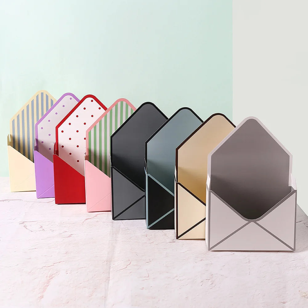 Yiwu China Suppliers Cheap Wholesale Folding Envelope Type Cardboard Paper Luxury Envelope Flower Packing Box for Mother's Day