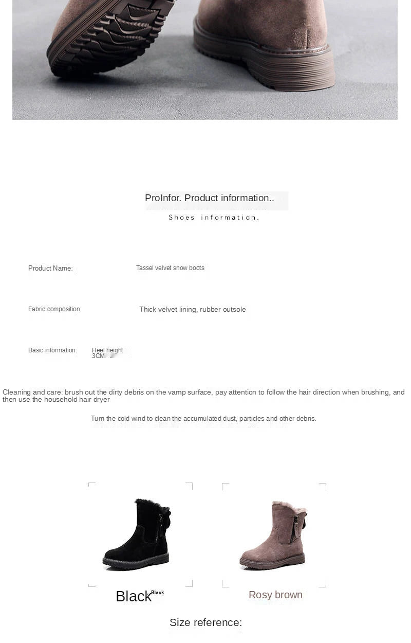 new women's shoes winter tide brand snow boots women  velvet thick warm short boots waterproof non-slip big cotton shoes