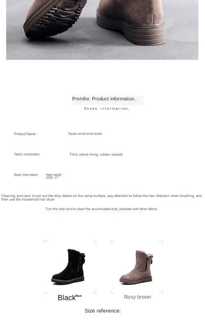 new women's shoes winter tide brand snow boots women  velvet thick warm short boots waterproof non-slip big cotton shoes