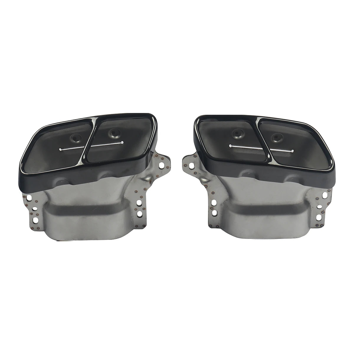 MagicKit For Mercedes Benz  AMG W117 C117 X117 Rear Diffuser With Exhaust Tailpipes CLA260 CLA45 Rear Bumper Lip Gloss Black