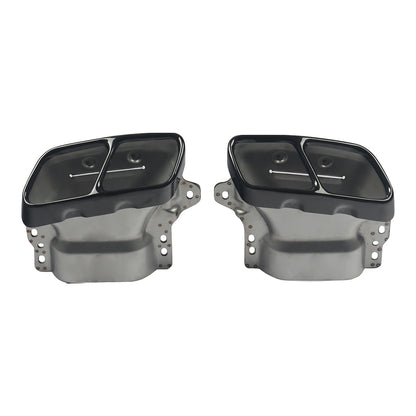 MagicKit For Mercedes Benz  AMG W117 C117 X117 Rear Diffuser With Exhaust Tailpipes CLA260 CLA45 Rear Bumper Lip Gloss Black