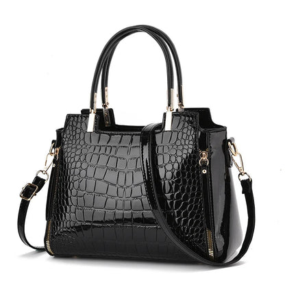 2024 New Crocodile Pattern Large Capacity Versatile Fashion Retro Simple Elegant Temperament Women's Shoulder Bag