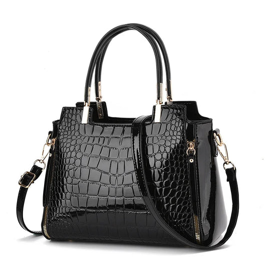 2024 New Crocodile Pattern Large Capacity Versatile Fashion Retro Simple Elegant Temperament Women's Shoulder Bag by PDG ibma