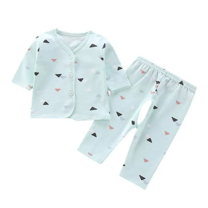 Newborn Children Thickened Warm Cotton Clothes Baby Tie Underwear Monk Suit Spring Fall and Winter Two-Piece Set