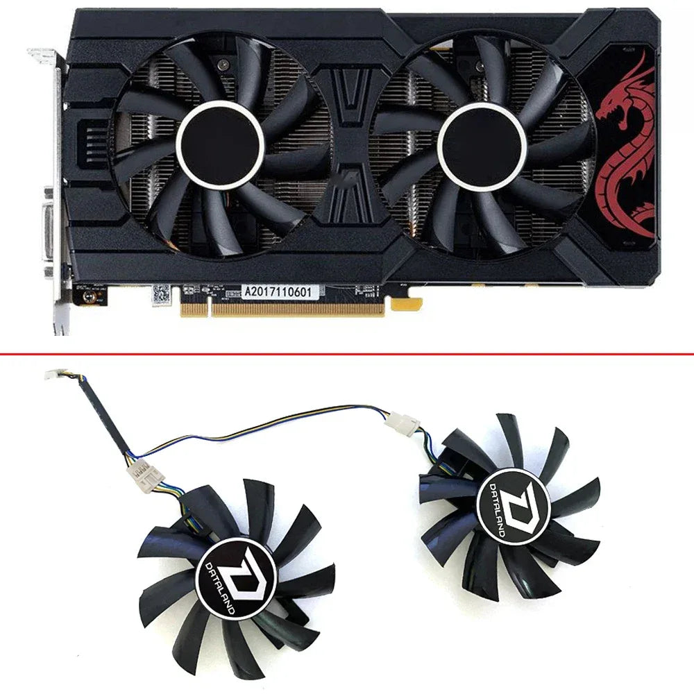 87MM Cooler Fan GA92B2U GA92S2U RX 570 GPU FAN For Dataland PowerColor Radeon RX 570 Dual  RX580 Cooling Replacement Fan