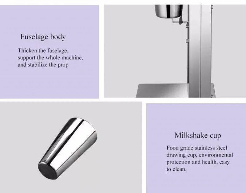 Single Head Commercial Stainless Steel Milk Shake Maker Mixer Electric Milkshake Machine for Milkshakes