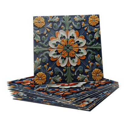 24 Pcs Self Adhesive Tile Stickers Peel and Stick Wall Tiles Waterproof PVC Backsplash Tile for Kitchen 7.87 X 7.87 Inch
